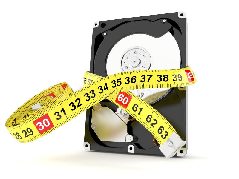 Hard drive size concept stock illustration. Illustration of hard 91947704