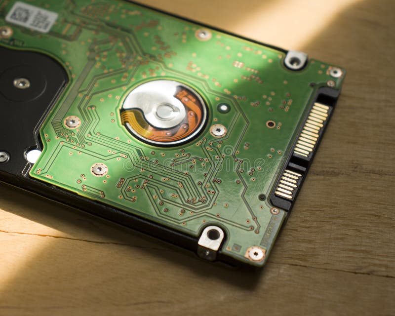 Hard drive on a table stock image. Image of drive, printed 218614841