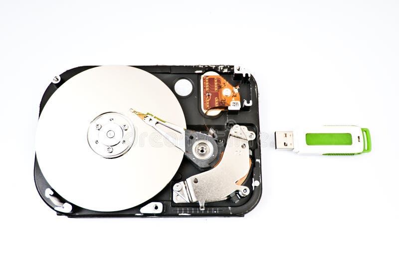 Hard drive and usb stick stock image. Image of patch - 12020241