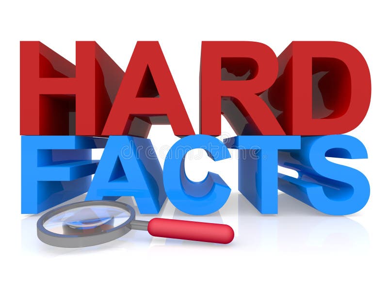 3d Roadsign of Facts Vs Lies Wordcloud Stock Illustration