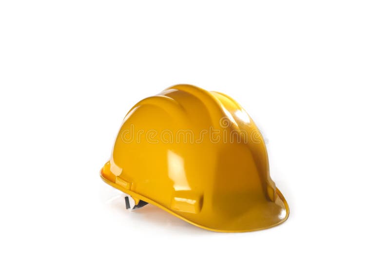Yellow hard hat stock image