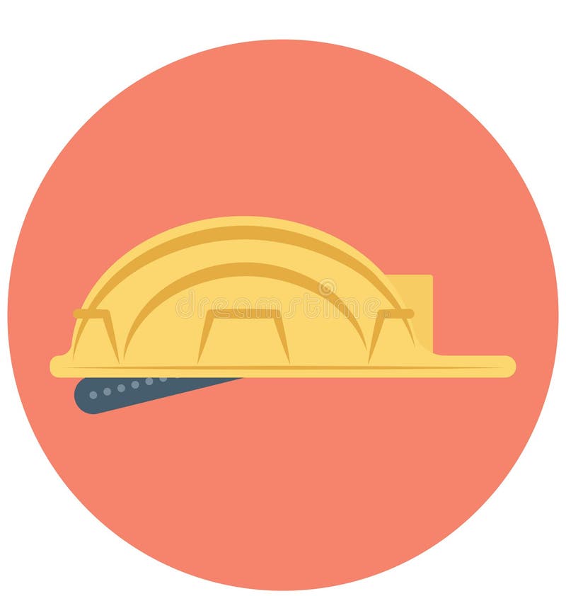 Hard Hat Isolated Vector Icon for Construction Stock Illustration