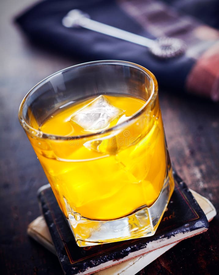 Hard Liquor Orange Juice Shooter Stock Image Image of cubes, alcohol