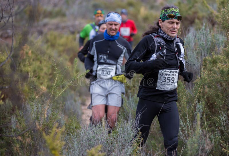 Hard Marathon Mountain Race, Climbing Editorial Photo Image of