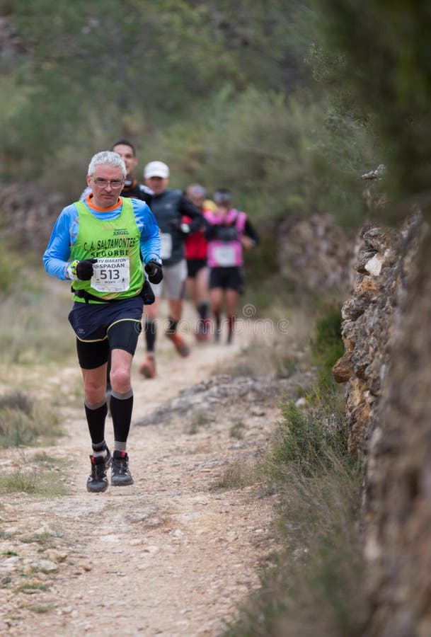 Hard Marathon Mountain Race, Climbing Editorial Stock Image Image of