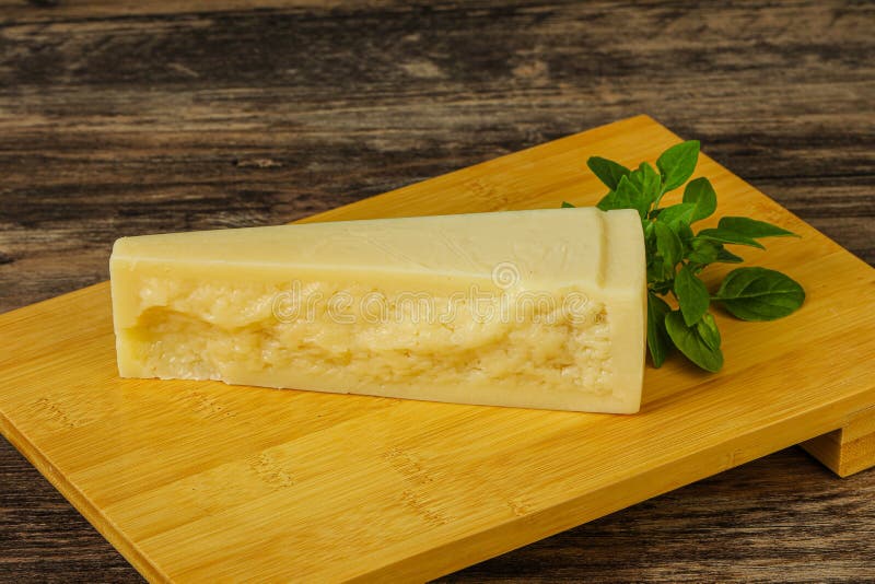 Hard Parmesan Cheese Served Basil Stock Photo Image of cuisine, slice