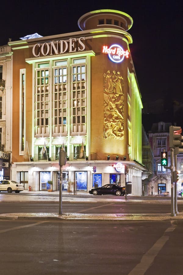 Hard Rock Cafe Sign Lisbon, Portugal Editorial Image Image of