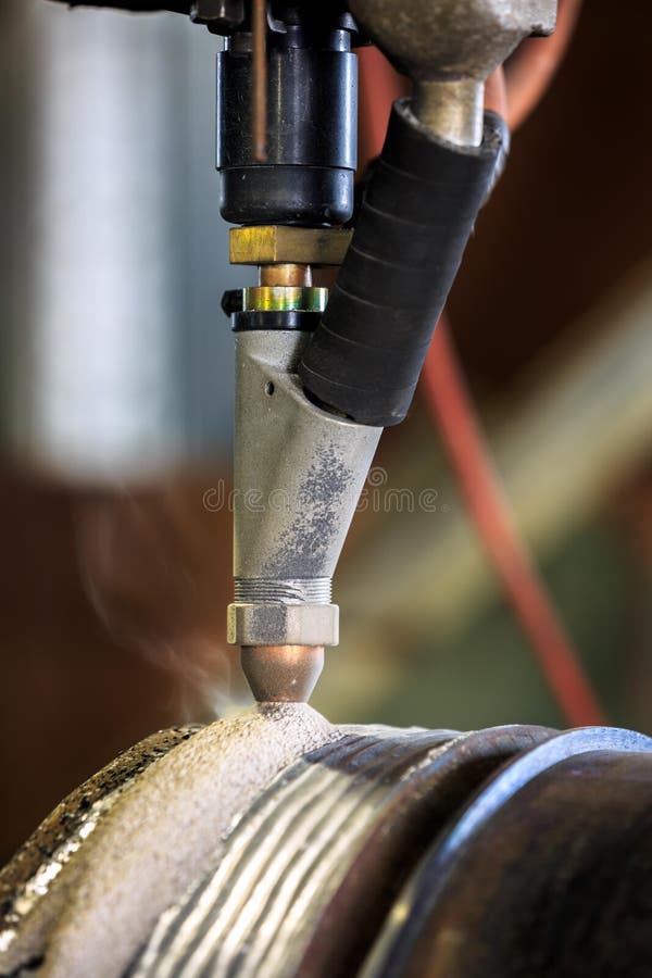 Submerge Arc Welding Process for Hard Surfacing Stock Image Image of flame, heavy 54988885