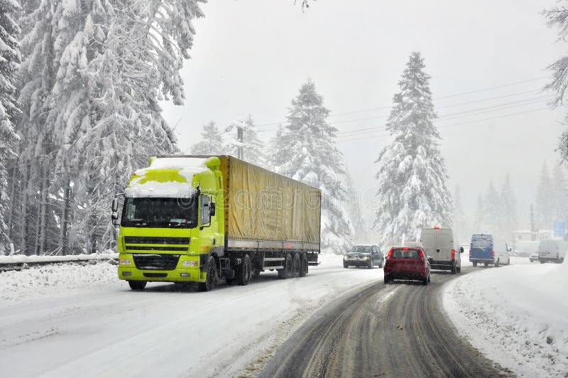 Hard winter traffic