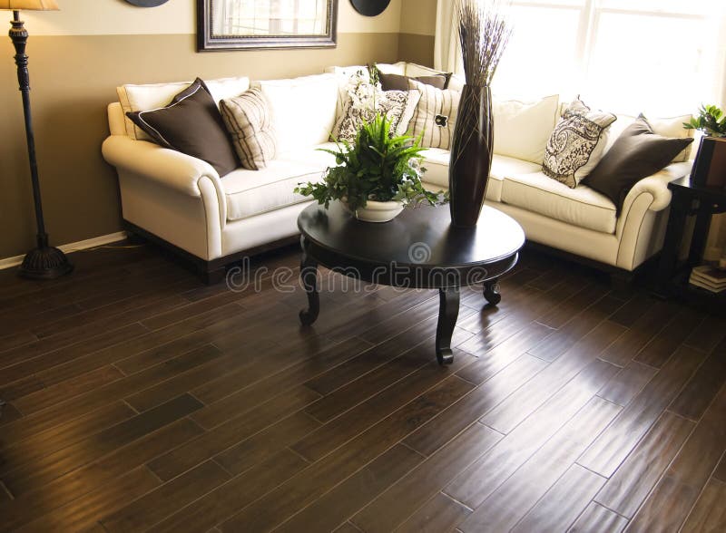 Hard Wood Flooring in Living Room Area Stock Image Image of bright