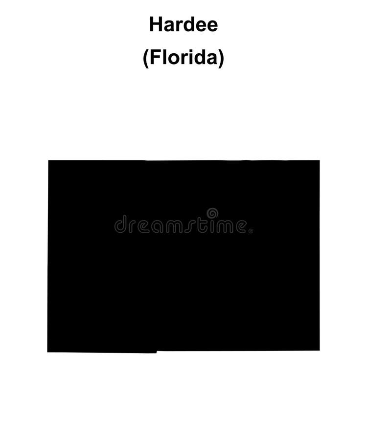 Hardee outline map stock vector - Hardee Outline Map County Florida Blank 357889092 