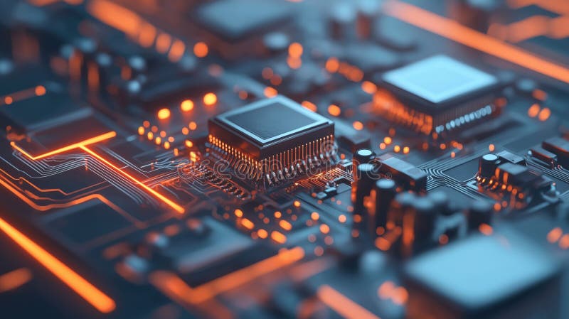 Hardware de tecnología avanzada con funciones de automatización foto de archivo