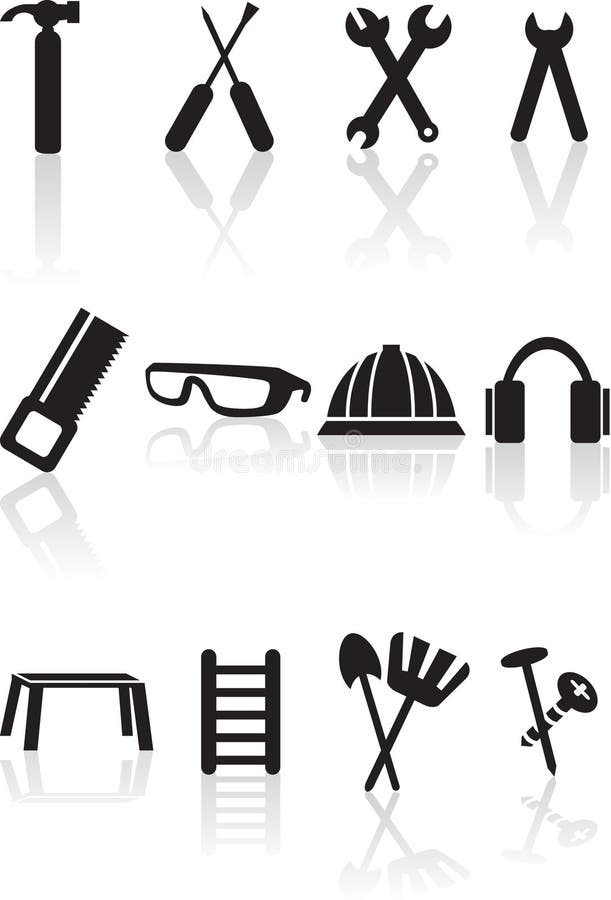 Set of hardware icons in a black style. Set of hardware icons in a black style.