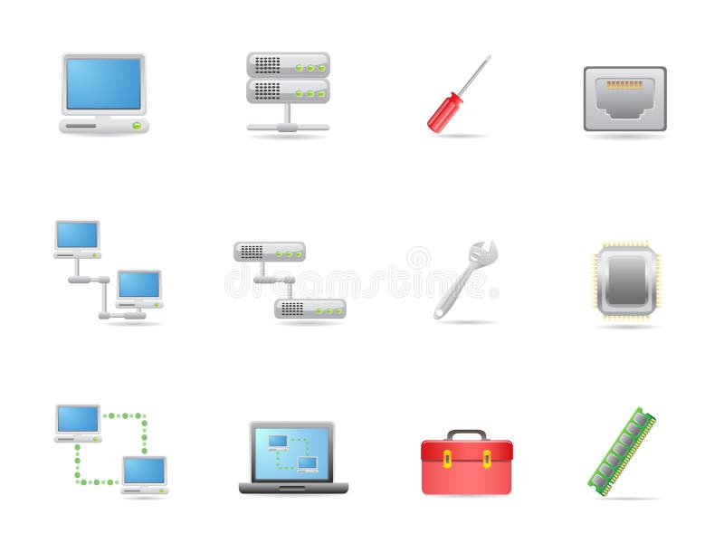 Hardware and connections icon for design. Hardware and connections icon for design