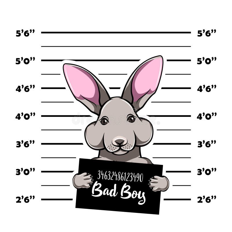 Download Gangster rabbit bust stock vector. Illustration of glitter ...