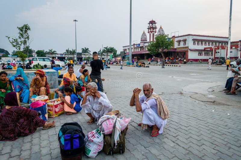 July 4th 2022 Haridwar India. People waiting for the train at the Haridwar railway Station. July 4th 2022 Haridwar India. People waiting for the train at the Haridwar railway Station..