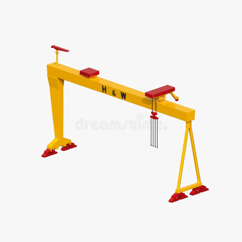 Harland & Wolff Portaal Kraan royalty-vrije illustratie