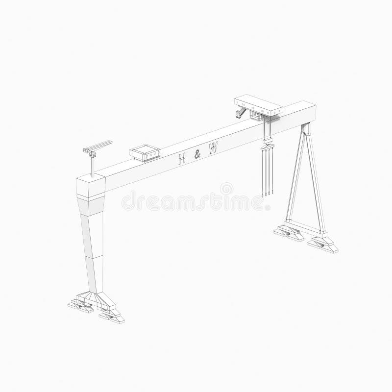 Harland & Wolff Portiekkraan vector illustratie