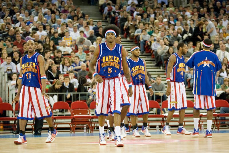 Harlem Globetrotters Basketball Team In An Exhibit Editorial