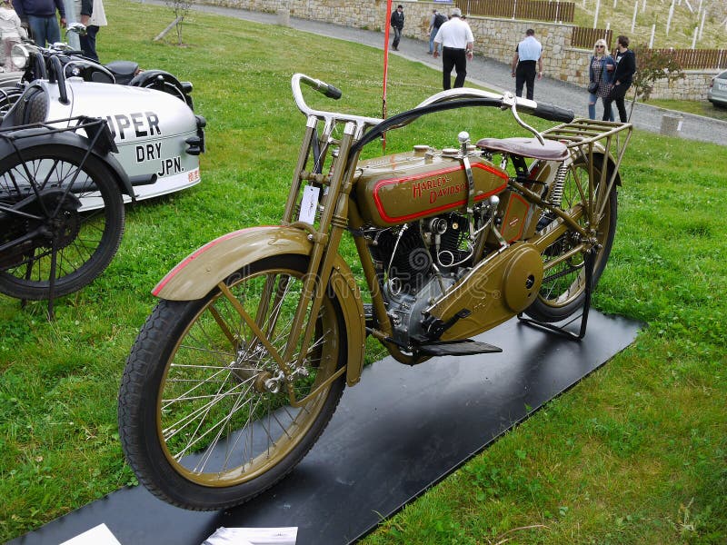 Davidson Antik Motorcykel Redaktionell Bild prestigar, medel: 55477456