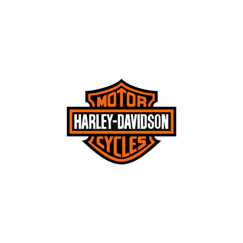 Harley Davidson Logo Editorial Illustrative on White Background Editorial  Photography - Illustration of wallpaper, illustrative: 208329397