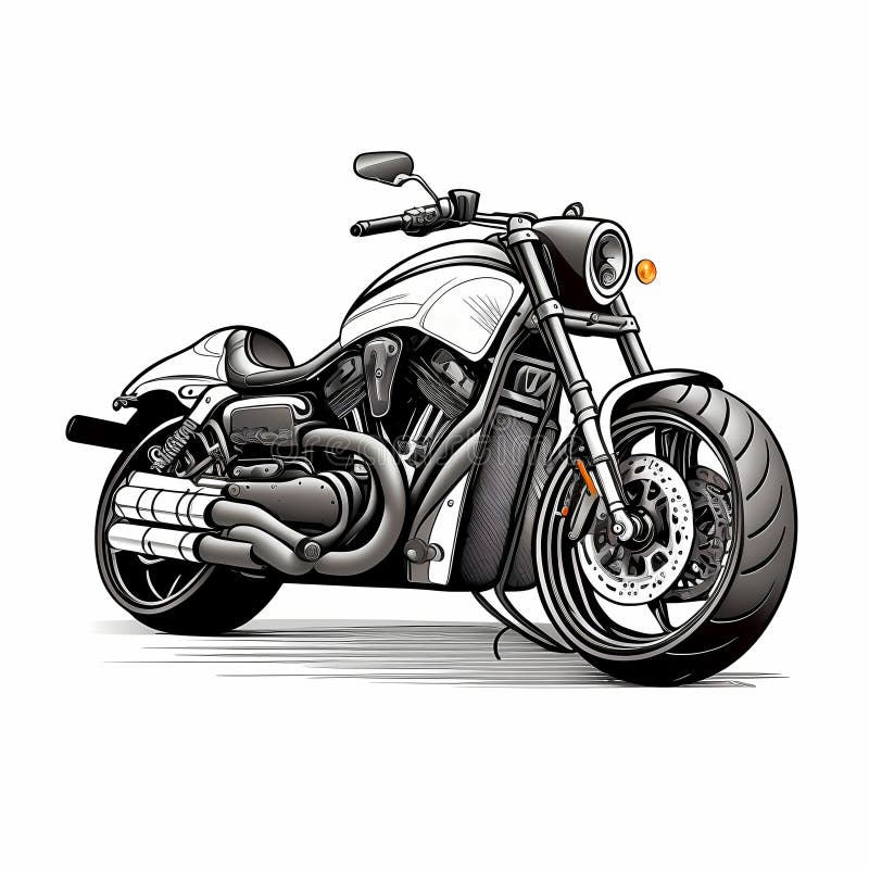 Harley Davidson Motorcycle. Generative AI