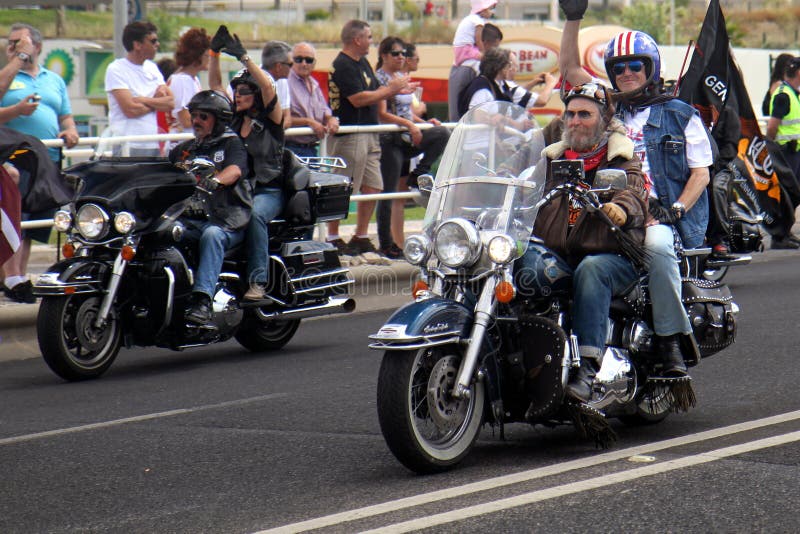 Harley Davidson parade in Cascais, Portugal.