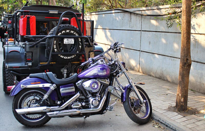 Harley Davidson Super Glide motorcycle in India