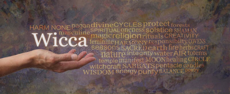 Harm None Wicca Word Tag Cloud stock photo Harm None Wicca Word Tag Cloud stock photo