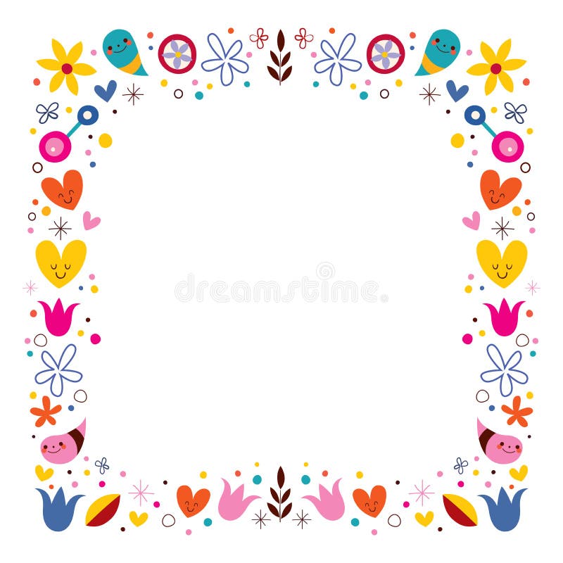 A harmonia do amor da natureza floresce a beira do quadro do vetor da arte abstrato ilustração do vetor A harmonia do amor da natureza floresce a beira do quadro do vetor da arte abstrato ilustração do vetor