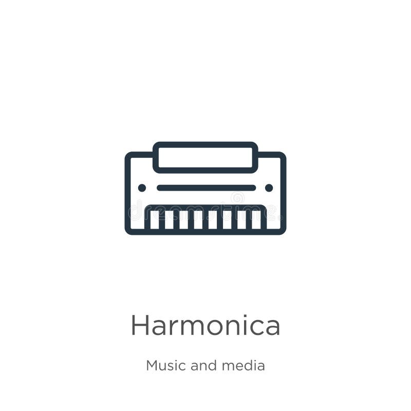Harmonica Icon. Trendy Harmonica Logo Concept on White Background from