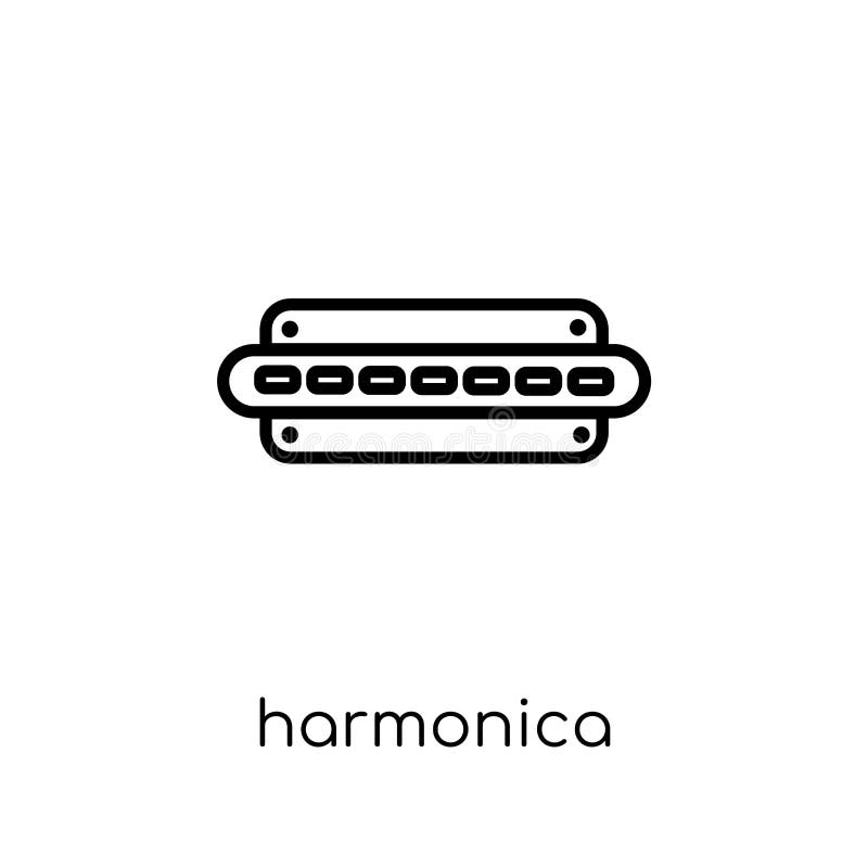 Harmonijki ikona od Muzycznej kolekcji ilustracji Harmonijki ikona od Muzycznej kolekcji ilustracji