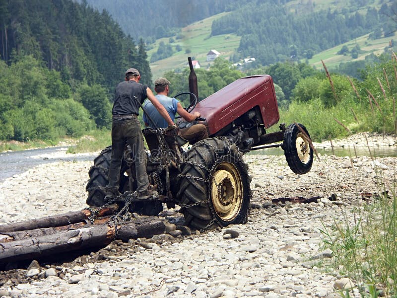 Harnessing a mechanical beast stock photos