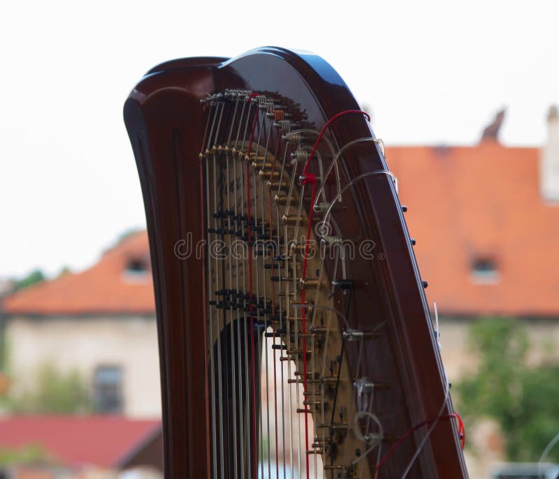 Harp classic instrument stock photo. Image of philharmonic 48501408