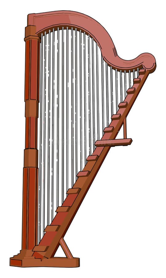 Harp a Musical Instrument Vector or Color Illustration Stock Vector Illustration of harp soundboard 160148831