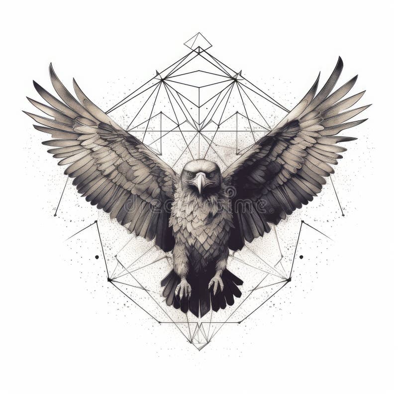 chrisvalencia:golden-eagle-geometric-color