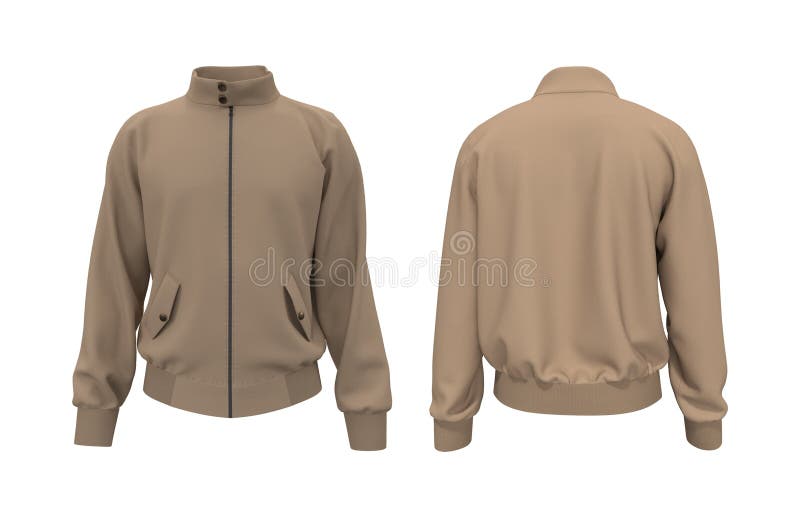 Download Harrington Jacket Mockup Front Side And Back Views Stock Illustration Illustration Of Clothes Jacket 205401310