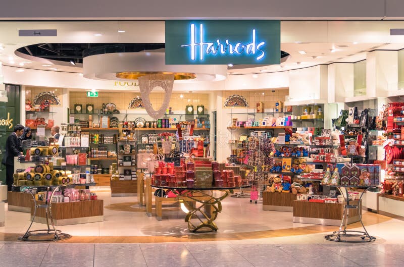 Harrods Store at London Heathrow International Airport Editorial ...