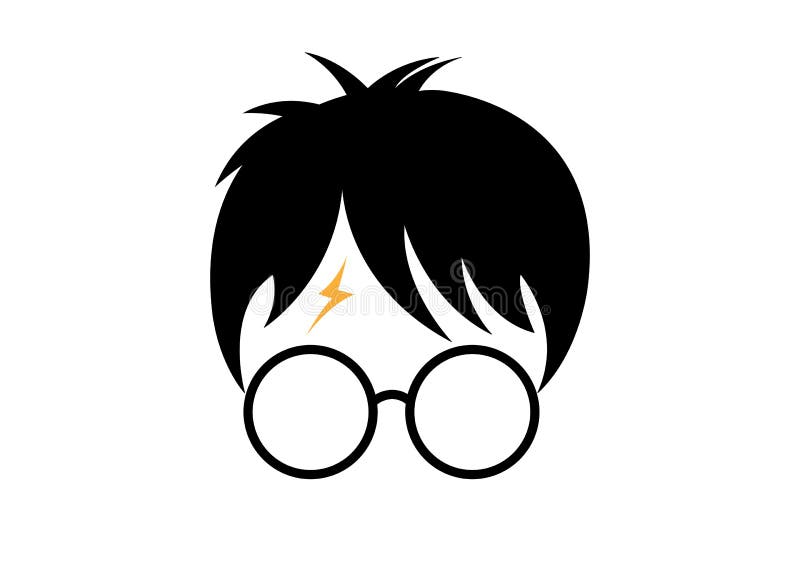 Harry Potter cartoon icon, minimal style vector