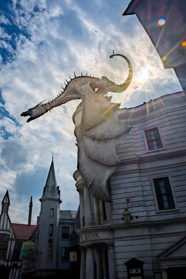 Harry Potter Gringotts Dragon fotografia stock libera da diritti Harry Potter Gringotts Dragon fotografia stock libera da diritti
