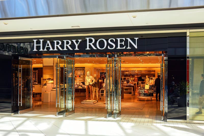 Harry Rosen store sign editorial stock photo. Image of style - 282309708