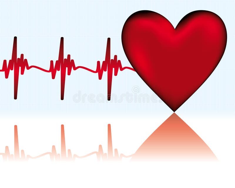 Hart ECG vector illustratie Hart ECG vector illustratie