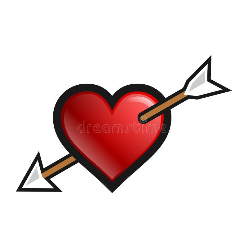 Hart en pijl stock illustratie Hart en pijl stock illustratie