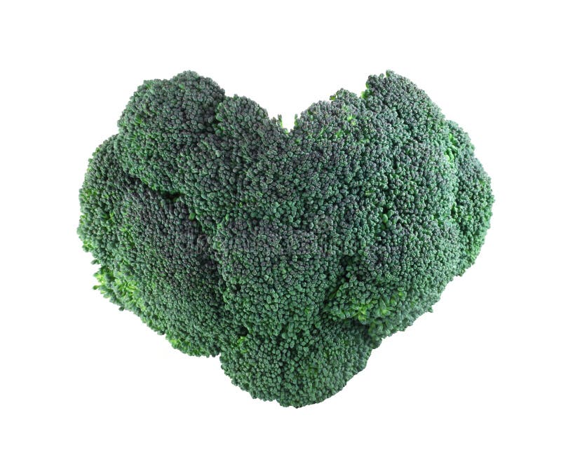 Hart gevormde Broccoli op wit