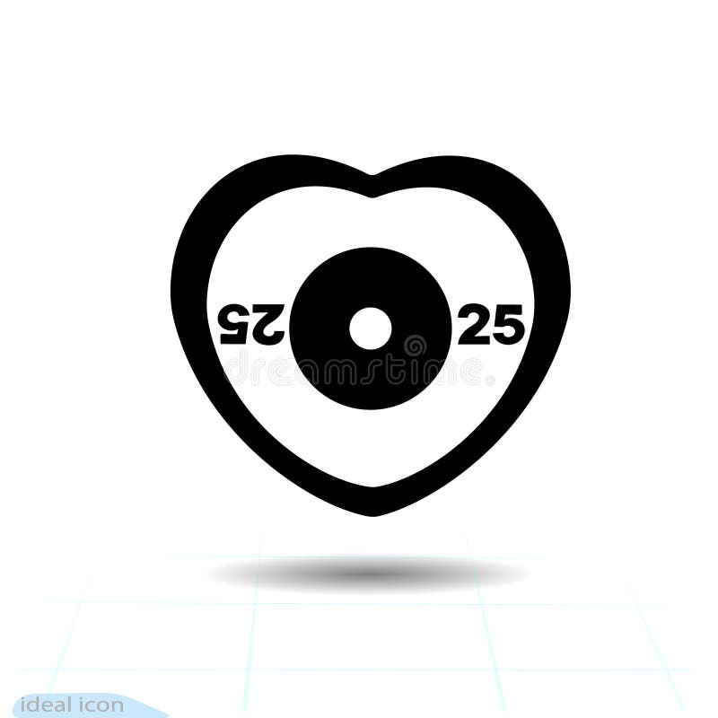 Hart zwart pictogram, Liefdesymbool De silhouetschijf gewichtheffen of het powerlifting plaat in hart Het teken van de valentijns vector illustratie Hart zwart pictogram, Liefdesymbool De silhouetschijf gewichtheffen of het powerlifting plaat in hart Het teken van de valentijns vector illustratie