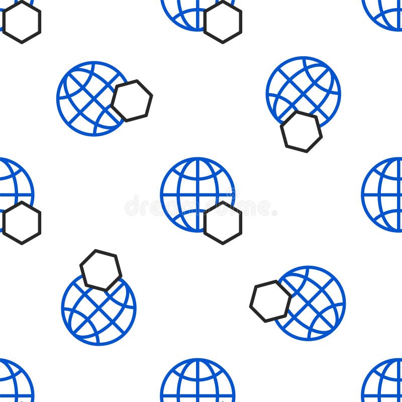 Harta în formă de fagure a pictogramei mondiale, izolată fără sudură pe fond alb. ziua mondială a albinelor. concept ecologic royalty free illustration