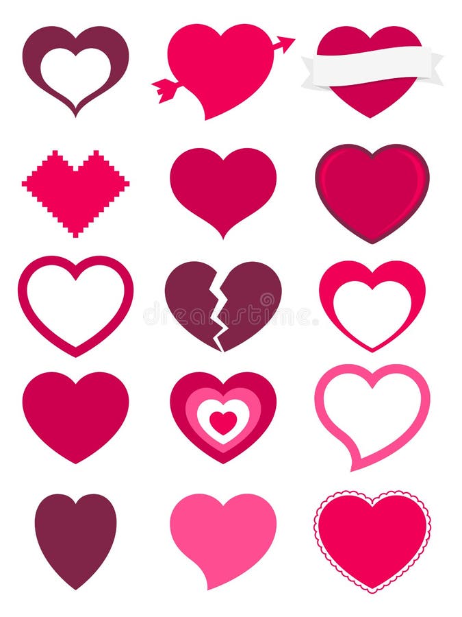 Harten vector illustratie Harten vector illustratie