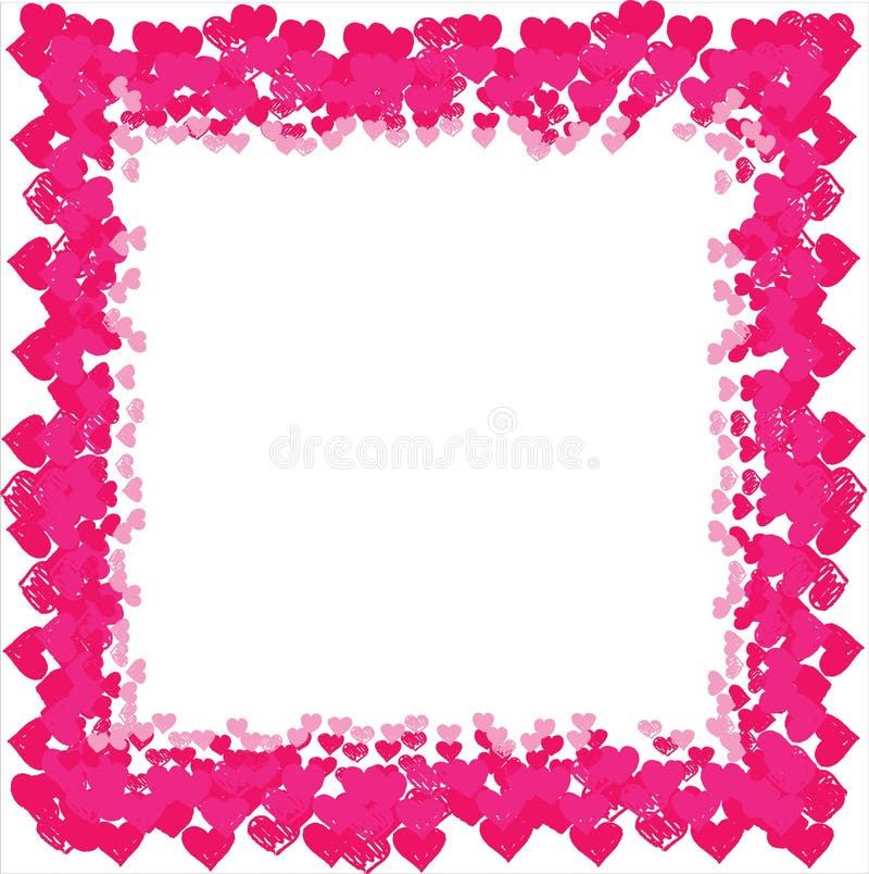 harten op vectorillustratie als achtergrond Het kader van de hartenfoto royalty-vrije illustratie harten op vectorillustratie als achtergrond Het kader van de hartenfoto royalty-vrije illustratie