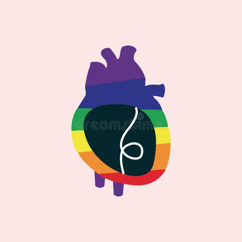 Hartorgaan geïsoleerde vectorillustratie stock illustratie