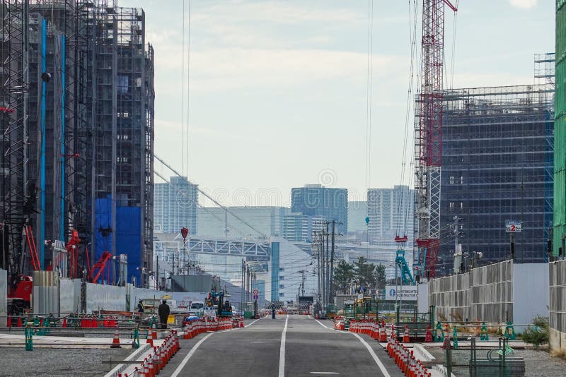 Harumi Redevelopment in Japan, Tokyo Editorial Photo - Image of ...